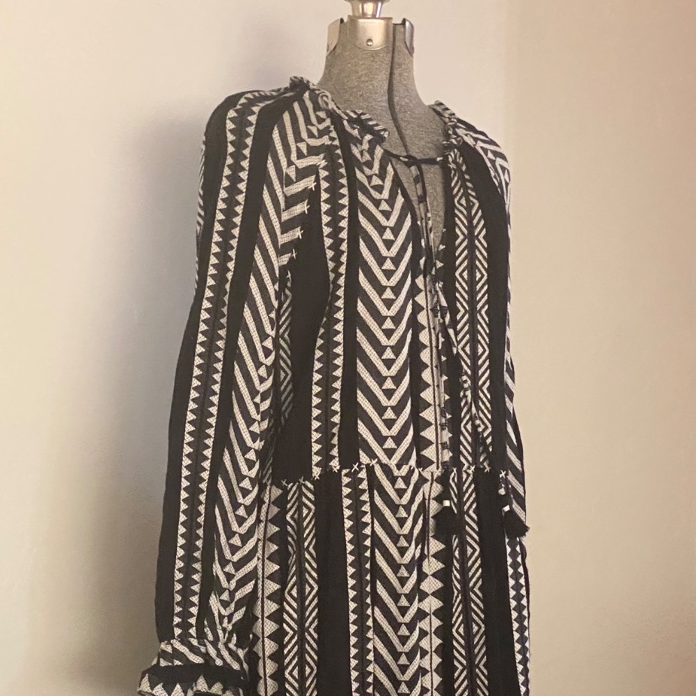 Striking B&W dress by Maeve for ANTHROPOLOGIE